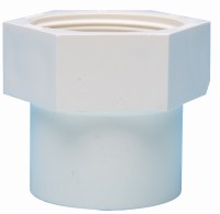 15mm x 1/2" PVC Faucet Adaptor PN18 (Spig x FBSP) (CAT3)